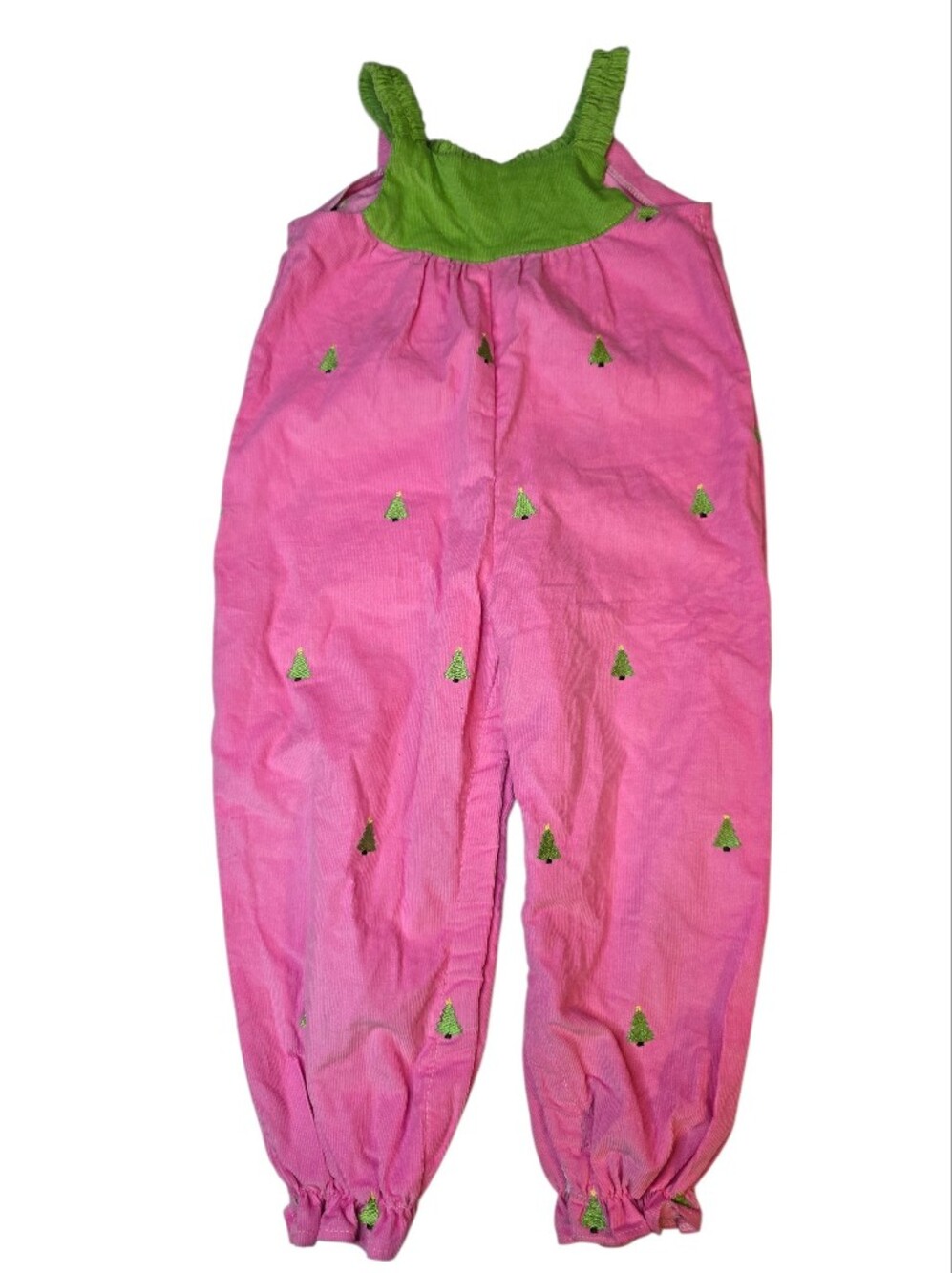 Callie Baby Holiday Embroidered Corduroy Overalls